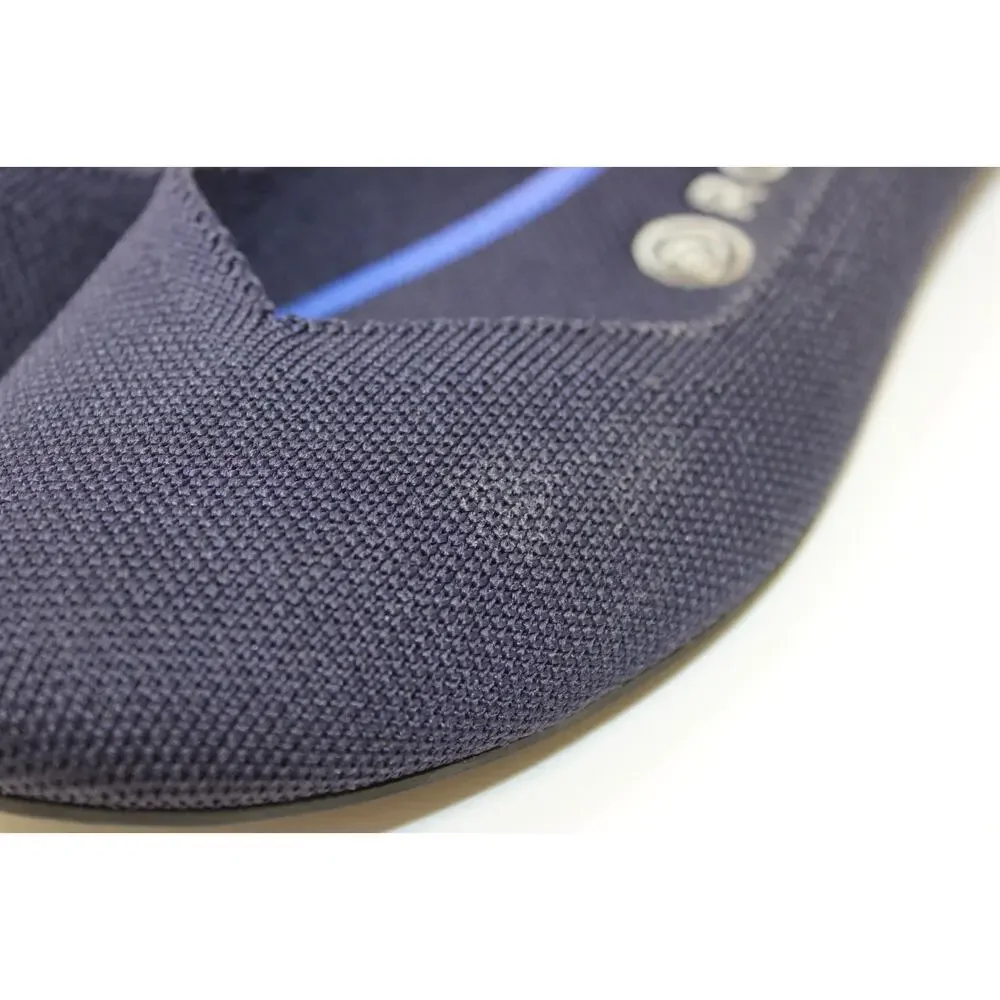Rothy's The Flat Shoes Womens Size 9 Blue Knit Ballet Flats Washable Casual